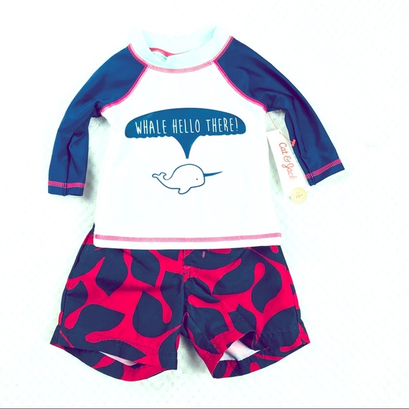 Cat & Jack Other - NWT Cat and Jack Whale long sleeve 3-6 rash guard
